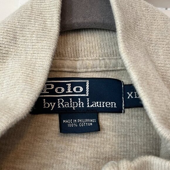 Polo Ralph Lauren XL men full zip knit jacket oatmeal - Picture 5 of 9